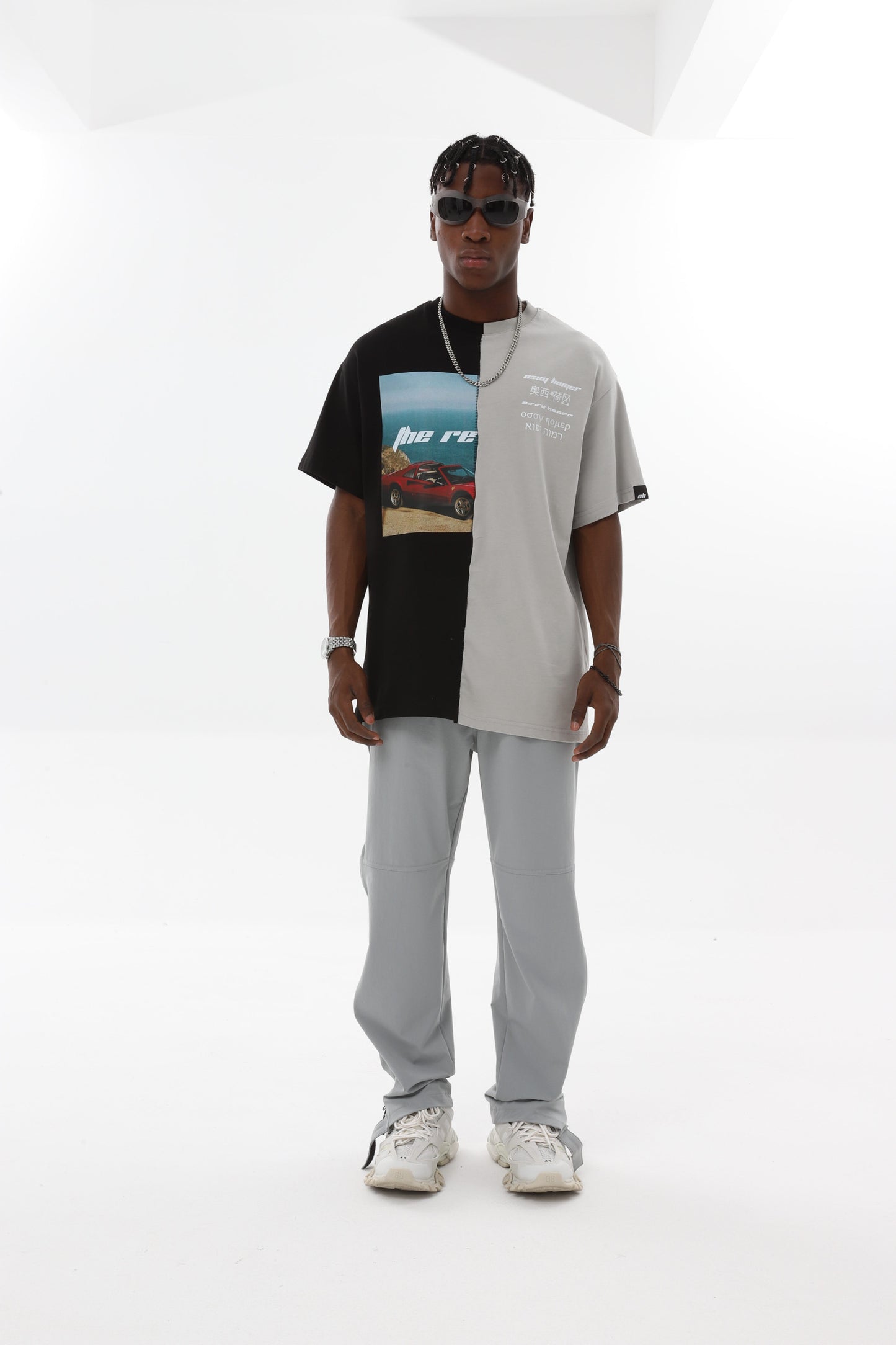 Herren T-Shirt Oversize Fit Cotton mit 320gsm Baumwolle Car Auto Shirt