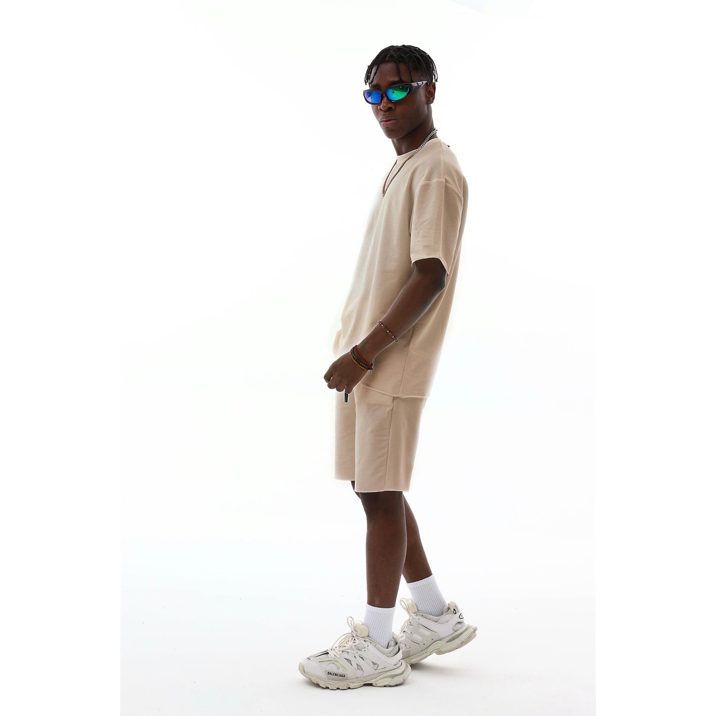 Sommer-Set für Herren - T-Shirt & kurze Joggerhose aus 100 % Polyester