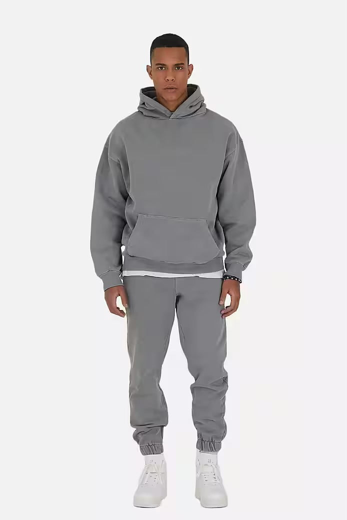 Set Jogger Hoodie 100% Baumwolle Cotton Trainingsanzug Hose Jogging Sportswear