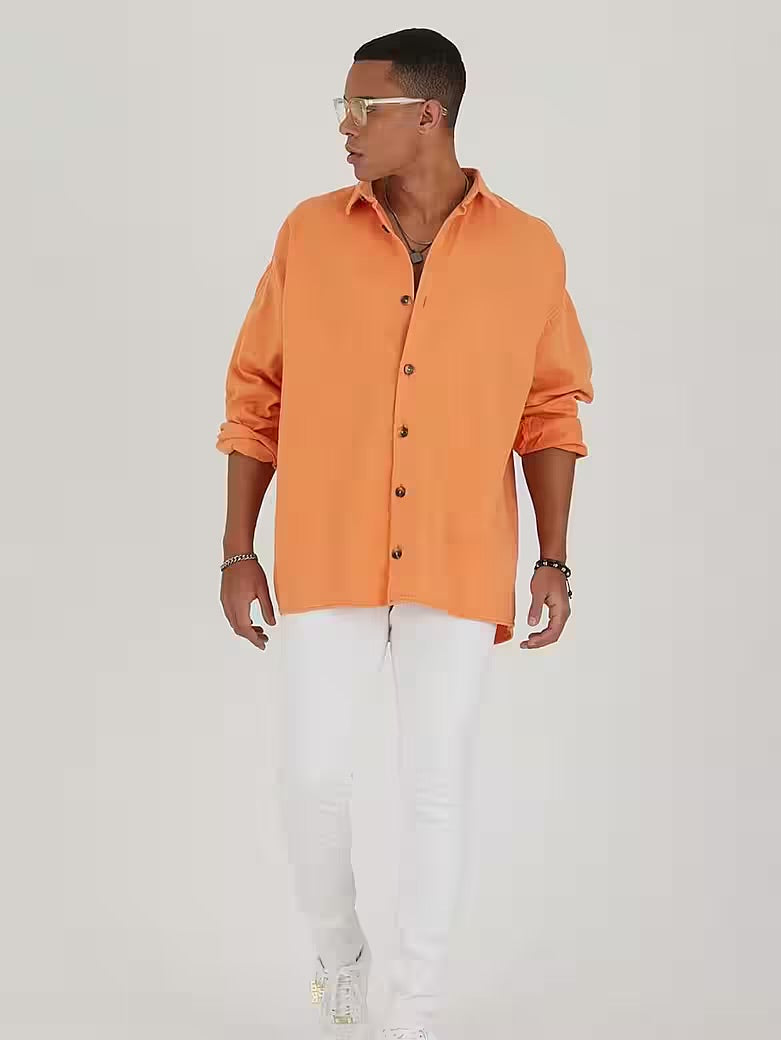 Jeanshemd Oversize Cotton Hemd 100% Baumwolle