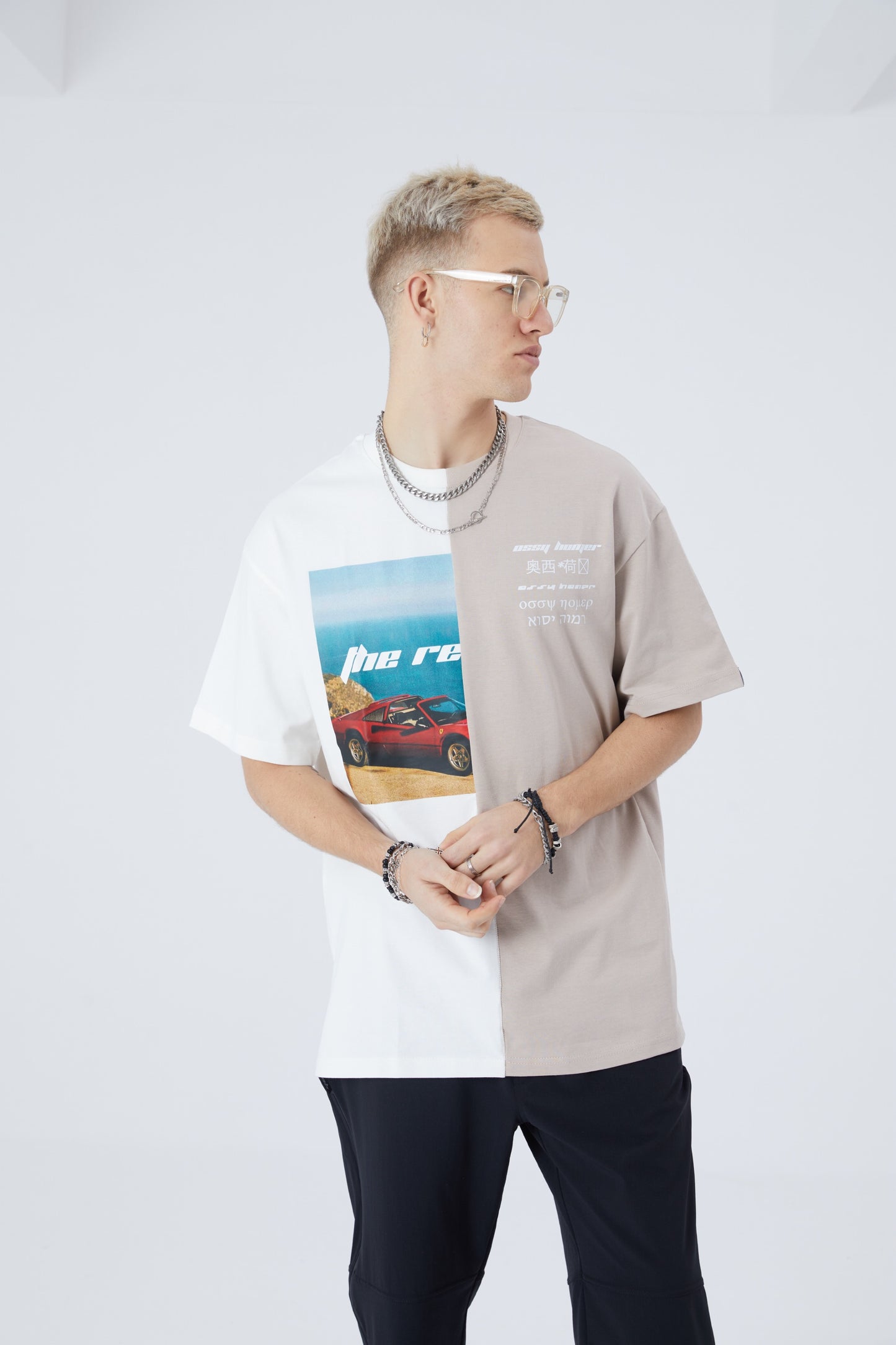 Herren T-Shirt Oversize Fit Cotton mit 320gsm Baumwolle Car Auto Shirt