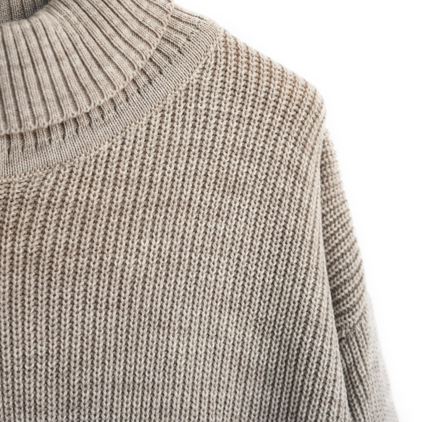 Männer Pullover mit Rollkragen, Drop Shoulder Oversize Fit Herren