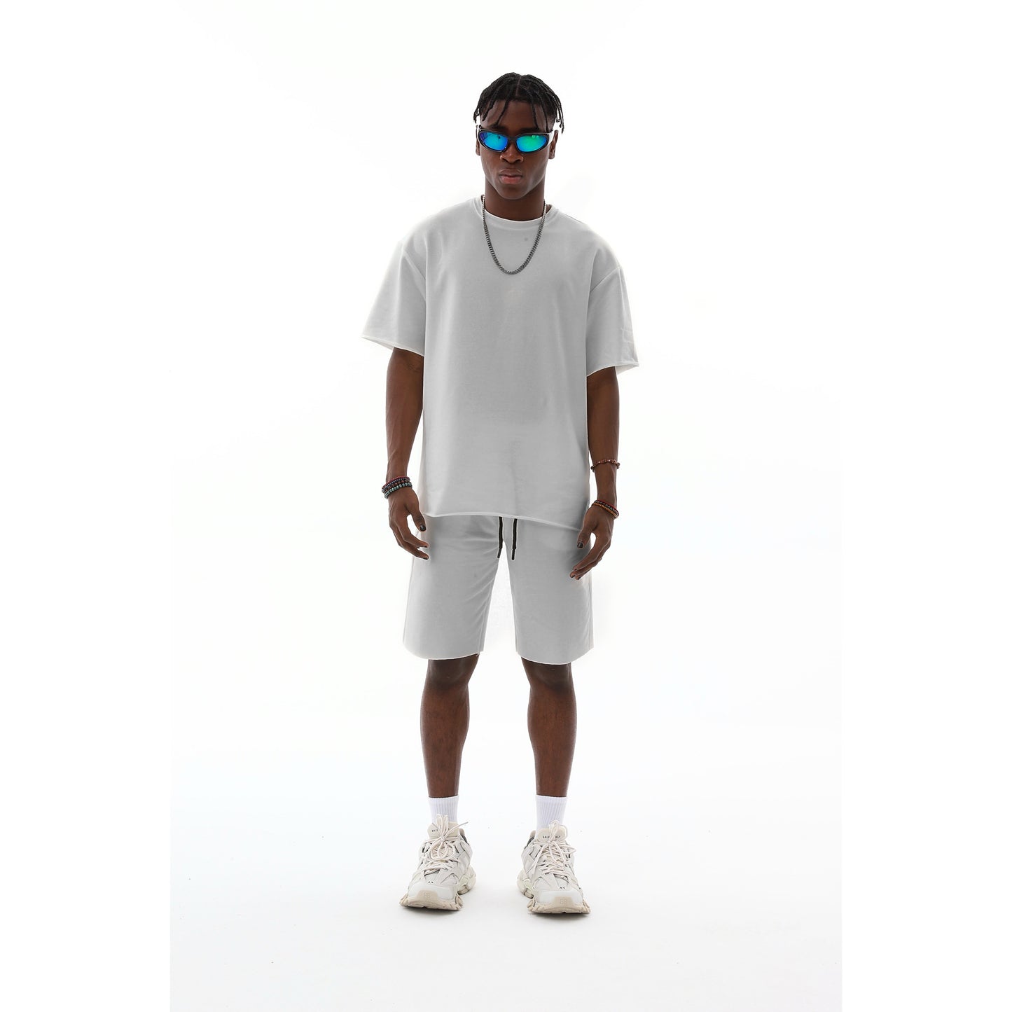 Sommer-Set für Herren - T-Shirt & kurze Joggerhose aus 100 % Polyester