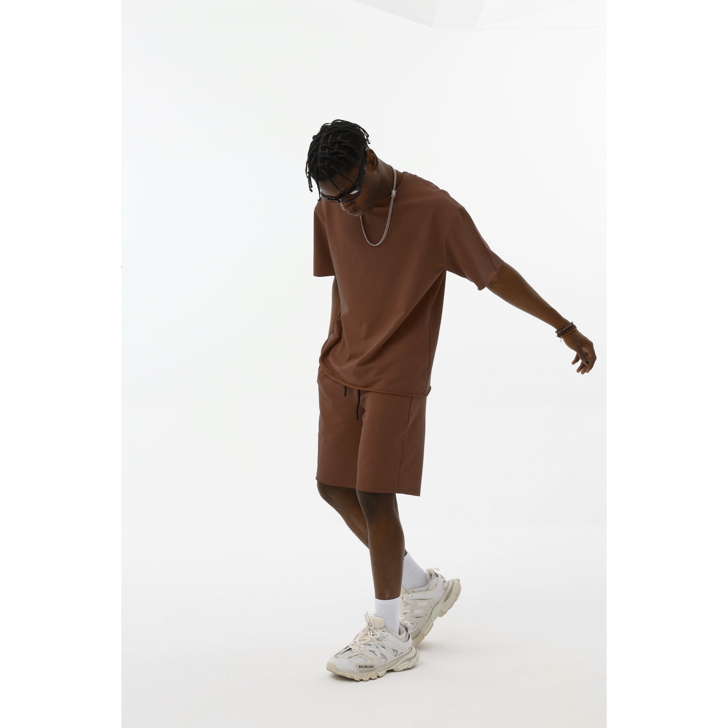 Sommer-Set für Herren - T-Shirt & kurze Joggerhose aus 100 % Polyester