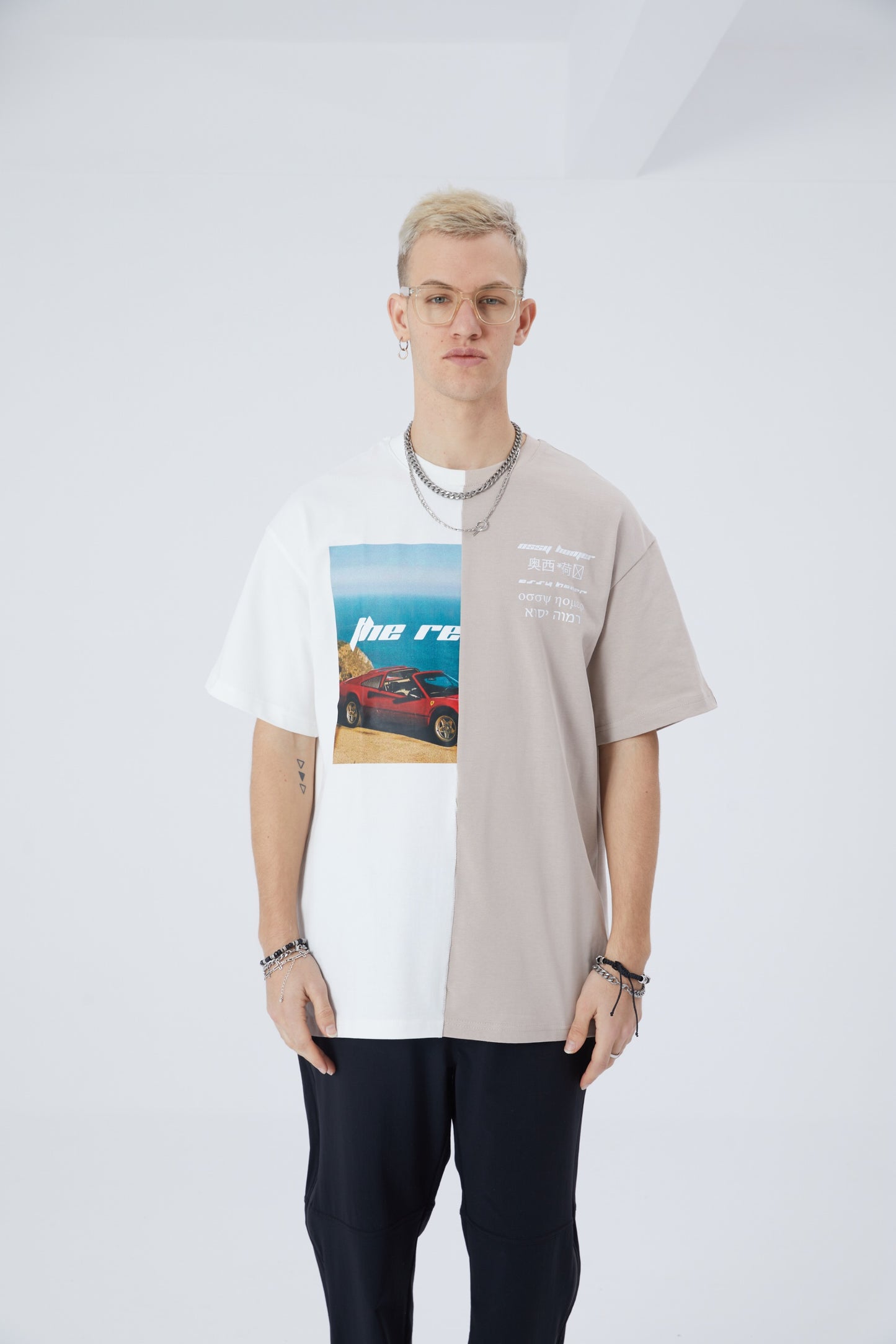 Herren T-Shirt Oversize Fit Cotton mit 320gsm Baumwolle Car Auto Shirt