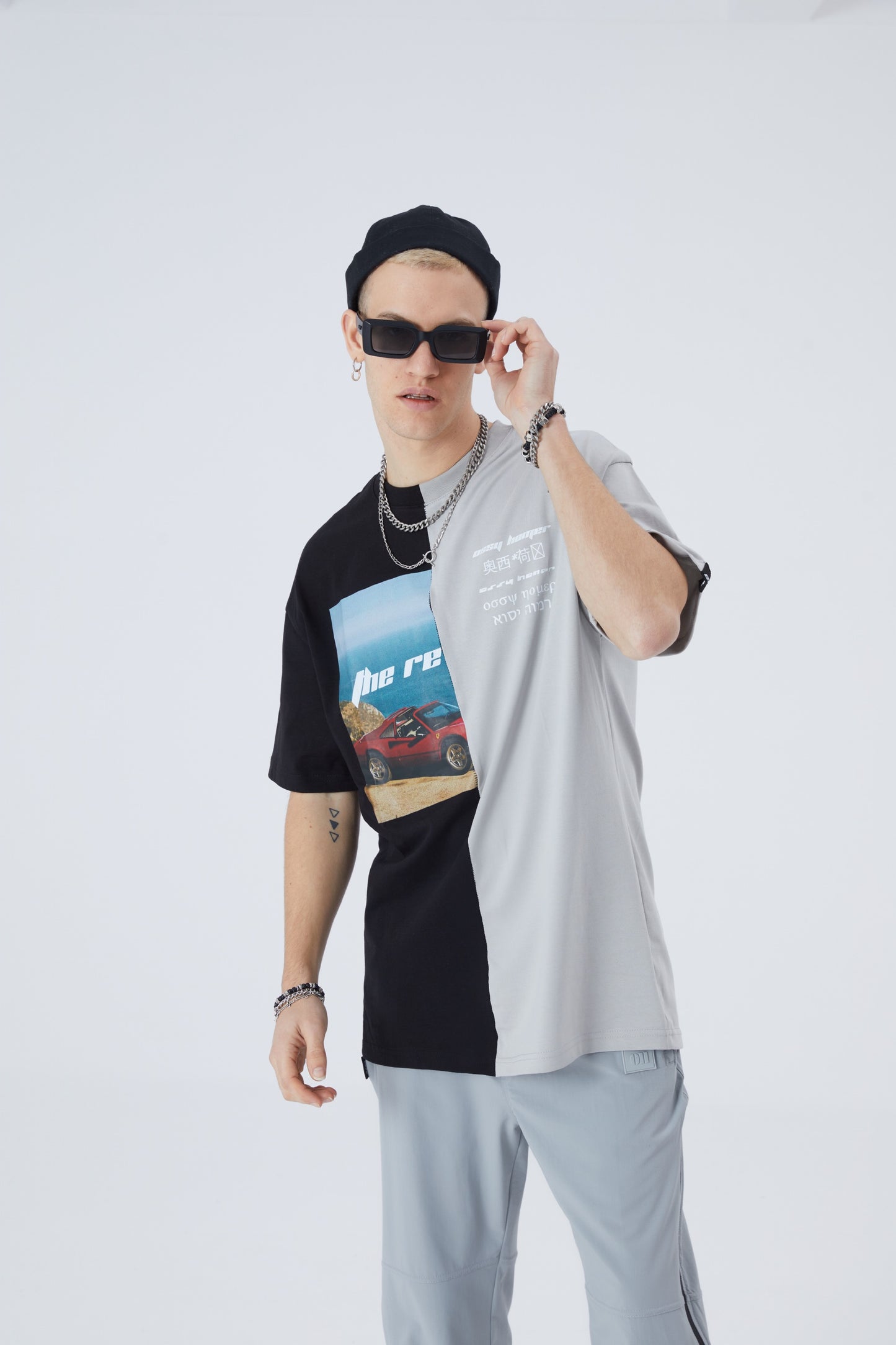 Herren T-Shirt Oversize Fit Cotton mit 320gsm Baumwolle Car Auto Shirt