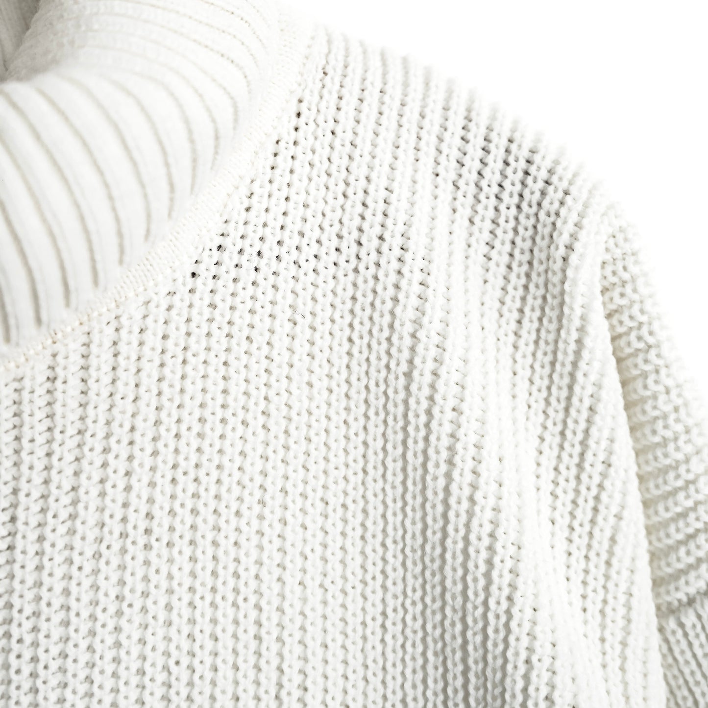 Männer Pullover mit Rollkragen, Drop Shoulder Oversize Fit Herren