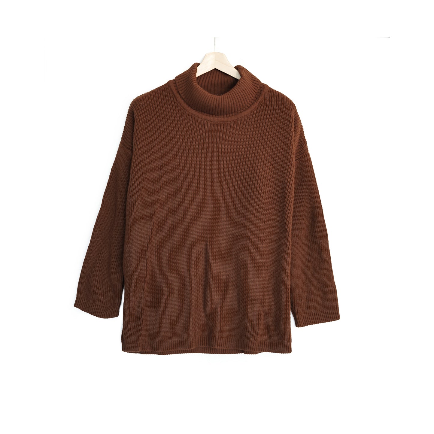 Männer Pullover mit Rollkragen, Drop Shoulder Oversize Fit Herren