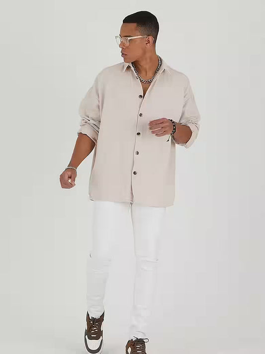 Jeanshemd Oversize Cotton Hemd 100% Baumwolle