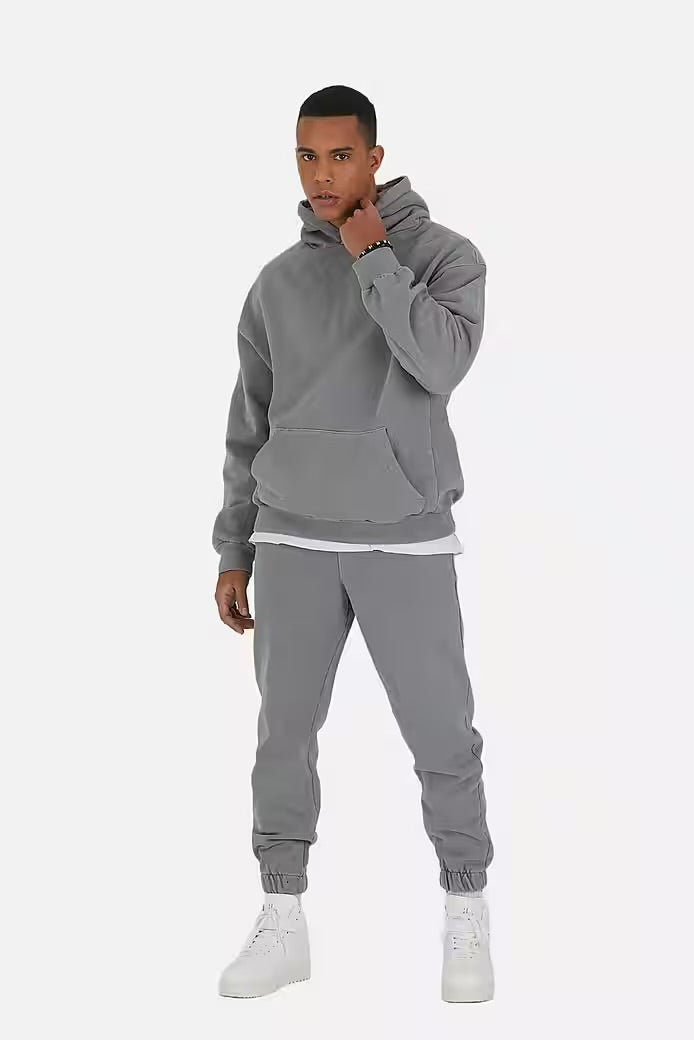 Set Jogger Hoodie 100% Baumwolle Cotton Trainingsanzug Hose Jogging Sportswear