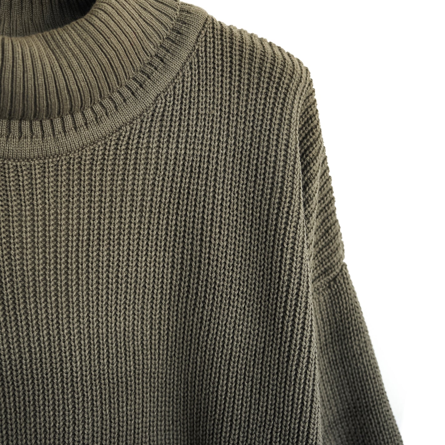 Männer Pullover mit Rollkragen, Drop Shoulder Oversize Fit Herren