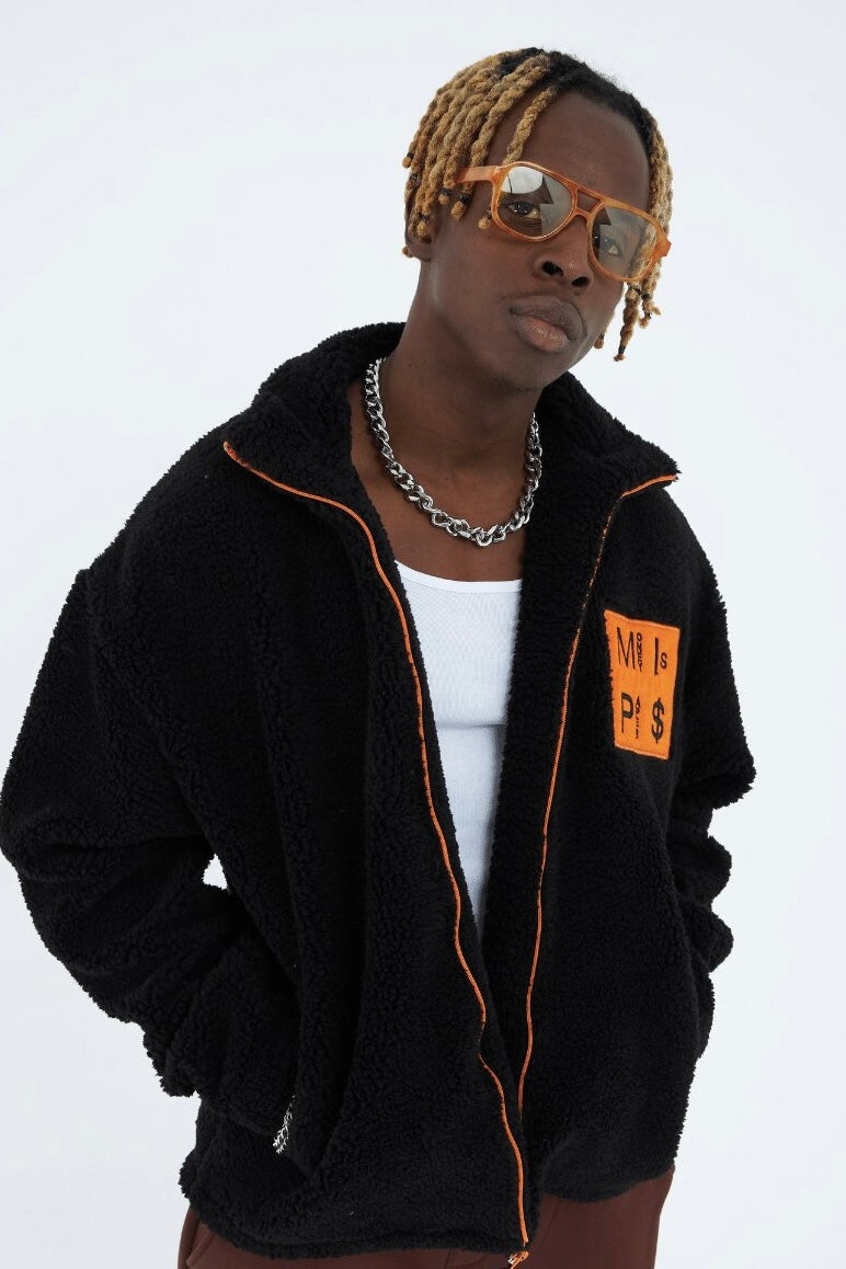 Teddy Jacket Money Is Paper Jacke Oversize Zipper
