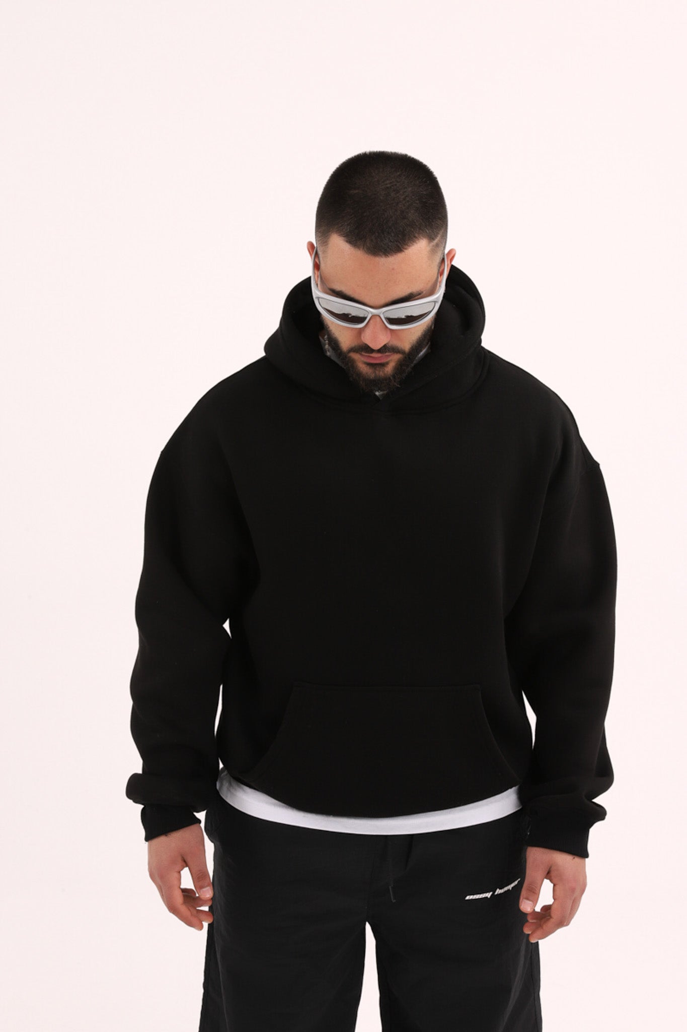 einfarbiger Basic Oversized Hoodie | Premium Herren & Damen Kapuzenpullover Unisex